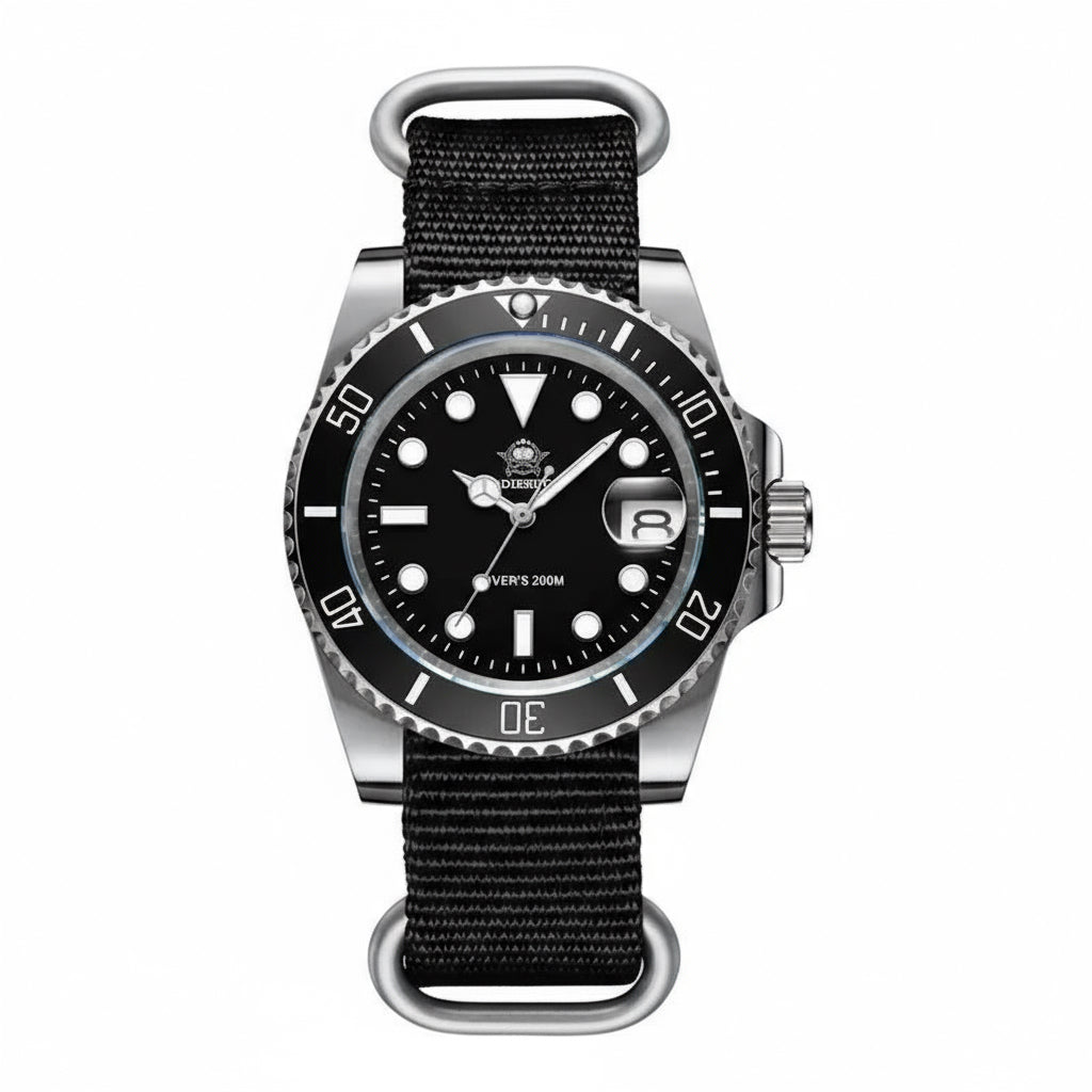Fashion Watch Stainless Steel Diver Watch 200M C3 Super Luminous Sport Luxury Watch Reloj Hombre Quartz Men Watch