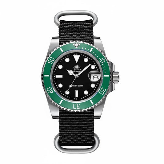 Fashion Watch Stainless Steel Diver Watch 200M C3 Super Luminous Sport Luxury Watch Reloj Hombre Quartz Men Watch