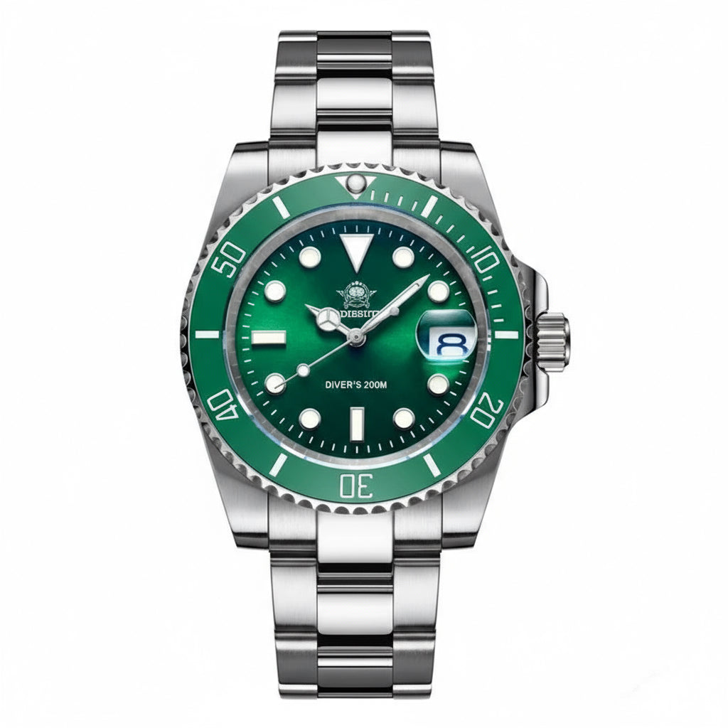 Fashion Watch Stainless Steel Diver Watch 200M C3 Super Luminous Sport Luxury Watch Reloj Hombre Quartz Men Watch